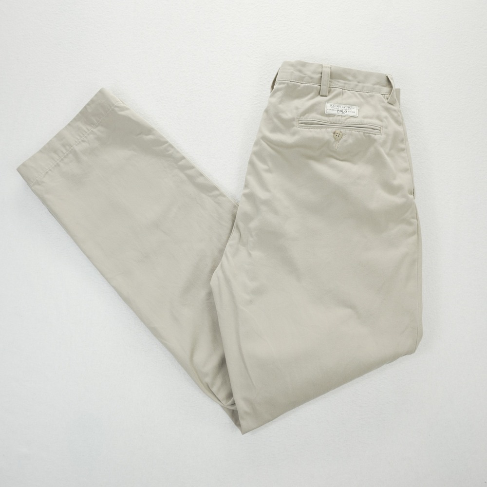 Polo Ralph Lauren Prospect Pant Mens 34/32 Khaki Tan Cotton Classic Chino Twill